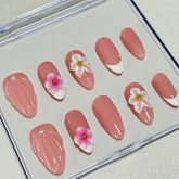 Blushing Petal Handmade Nails D457