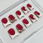 Burgundy Elegance Duck Nails L235
