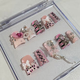 Pink Princess Handmade Nails L276