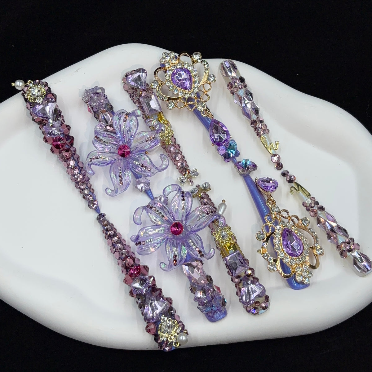 Purple - Gem Fantasy Handmade Nails G047